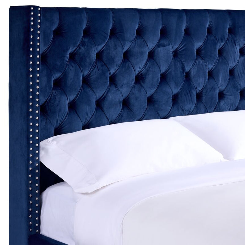 Jaden King Headboard Navy Leon's