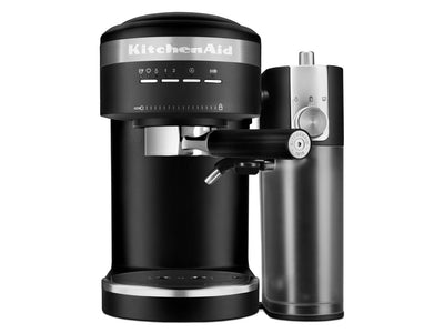 KitchenAid® Black Matte Semi-Automatic Espresso Machine and Automatic Milk Frothier Attachment - KES6404BM