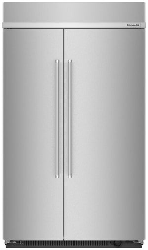 KitchenAid 48" 30 Cu. Ft. Fingerprint Resistant Stainless Steel Built-In Side-by-Side Refrigerator - KBSN708MPS