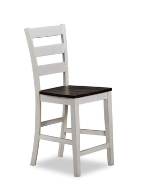 Kona Bar Stool - White and Grey-Brown