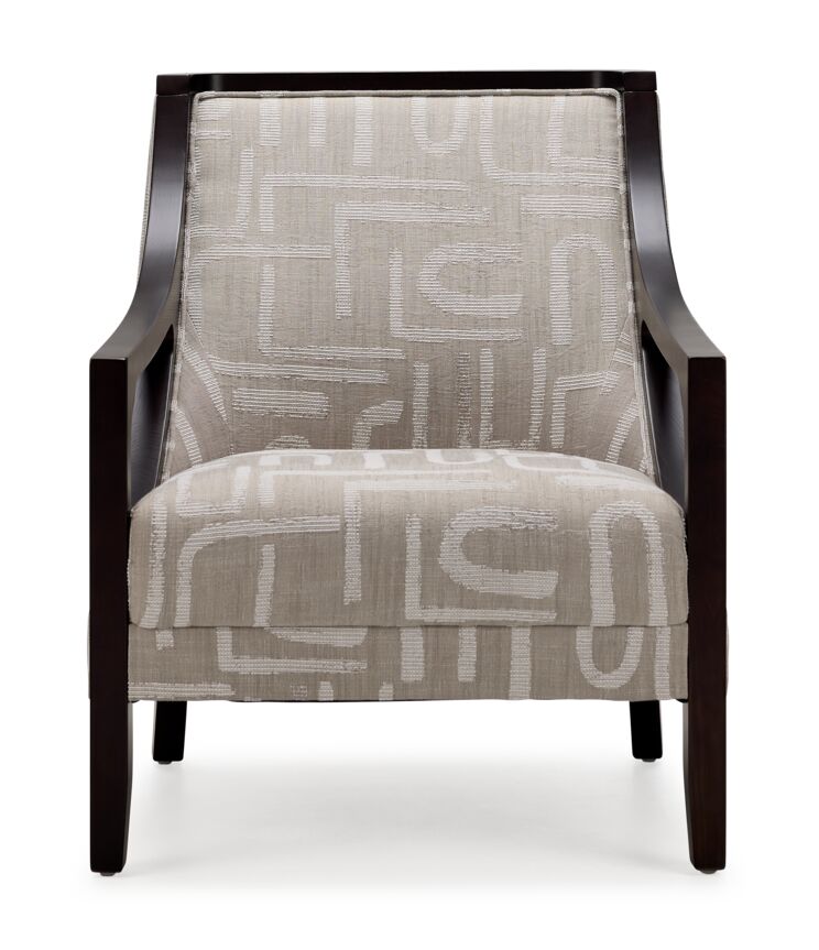 Samara Accent Chair Beige and Brown Leon s