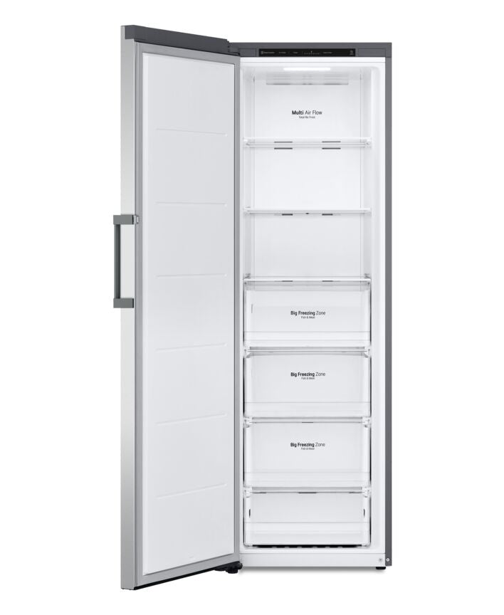 LG Platinum Silver Steel Counter Depth Upright Column No Frost Cooling Freezer (11.4 Cu.Ft) - LROFC1104V