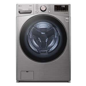 LG Graphite Steel Front Load Steam Washer with AI DD (5.2 Cu. Ft) - WM3850HVA