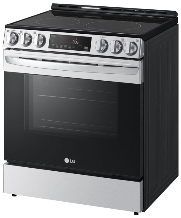 LG Smudge Resistant Stainless Steel Smart Wi-Fi Enabled Fan Convection Electric Slide-in Range with Air Fry & EasyClean® (6.3 cu. ft.) - LSEL6333F