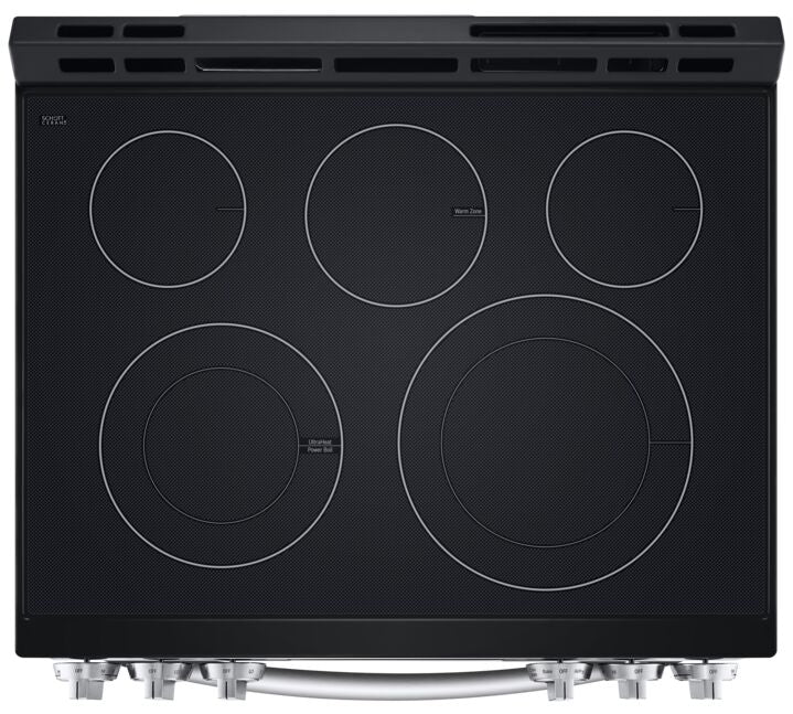 LG Smudge Resistant Stainless Steel Smart Wi-Fi Enabled Fan Convection Electric Slide-in Range with Air Fry & EasyClean® (6.3 cu. ft.) - LSEL6333F