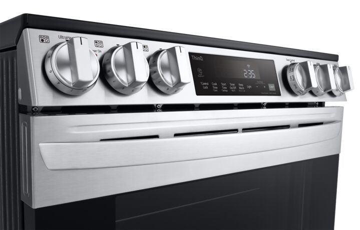 LG Smudge Resistant Stainless Steel Smart Wi-Fi Enabled Fan Convection Electric Slide-in Range with Air Fry & EasyClean® (6.3 cu. ft.) - LSEL6333F