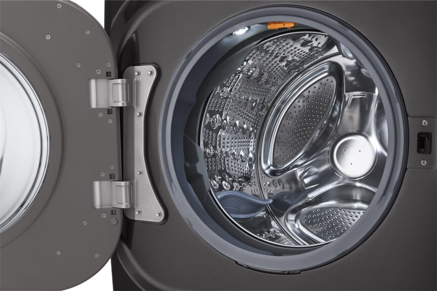 LG Black Steel Front-Load Mega Capacity Smart Wi-Fi Enabled Washer with TurboWash® (6.0 cu. ft.) - WM8900HBA