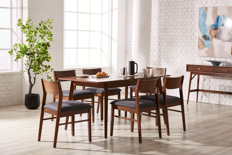 Lenard 7 Piece Extendable Dining Set Walnut Leon s