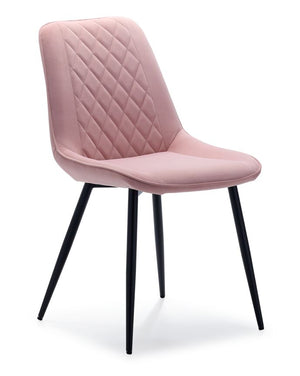 Kinsley Velvet Side Chair - Rose