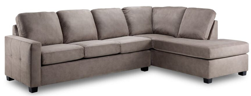 Lindsay 2 Pc. Sectional with Right Facing Chaise Beige Leon s