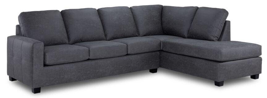 Lindsay 2-Piece Sectional with Right Facing Chaise - Grey