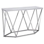 Lynn 48" Sofa Table - Marble and Stainless Steel