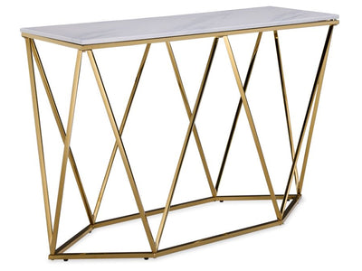 Lynn Sofa Table - Marble and Gold