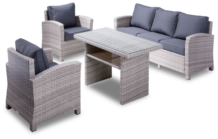 Maldives Outdoor 4-Piece Conversation Set - Grey