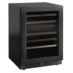 Marathon 24" Black Steel Dual Zone Undercounter Wine Cellar (5.4 cu. ft.) - MWC56-DBLS