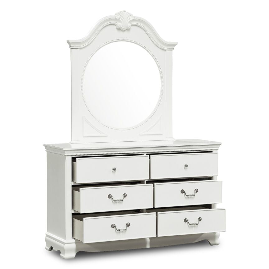 Melanie 6-Drawer Dresser - White