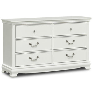 Melanie 6-Drawer Dresser - White