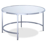 Mira Coffee Table - Mirrored Glass, Silver