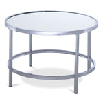 Mira Coffee Table - Mirrored Glass, Silver