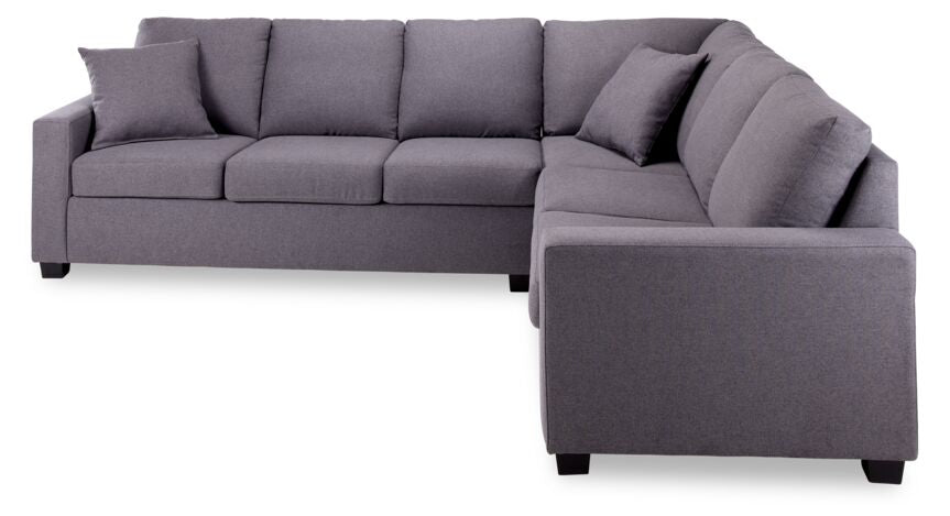 Neto 2pc Sectional with Right Facing Corner Sofa- Dark Grey