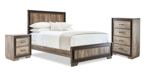 Orlando 5-Piece Queen Bedroom Package - Weathered Brown