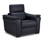 Orlando-Ray Leather Chair-Blue