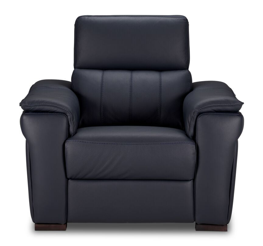 Orlando-Ray Leather Chair-Blue
