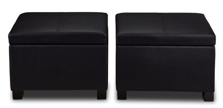 Paloma 3-Piece Ottoman - Black