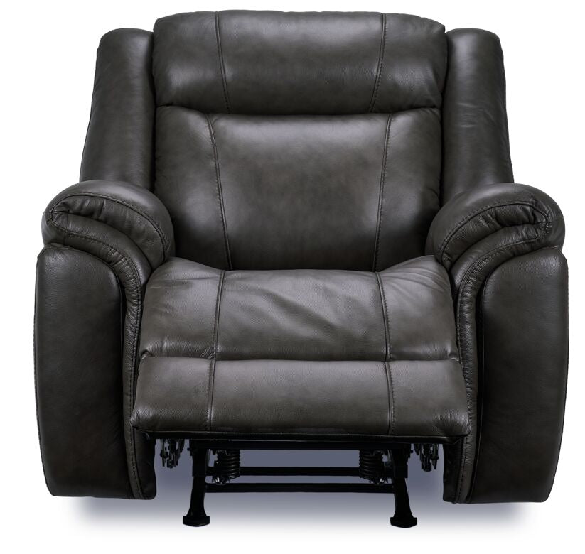 Plaza Leather Rocker Recliner - Grey
