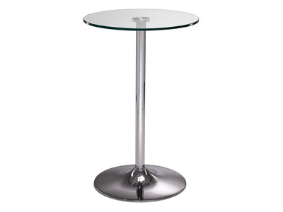 Roxanne Counter Height Round Dining Table - Glass, Chrome
