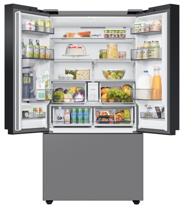 Samsung BESPOKE 36" 23.9 Cu. Ft. Stainless Steel Counter-Depth French Door Refrigerator - RF24BB6200QLAA
