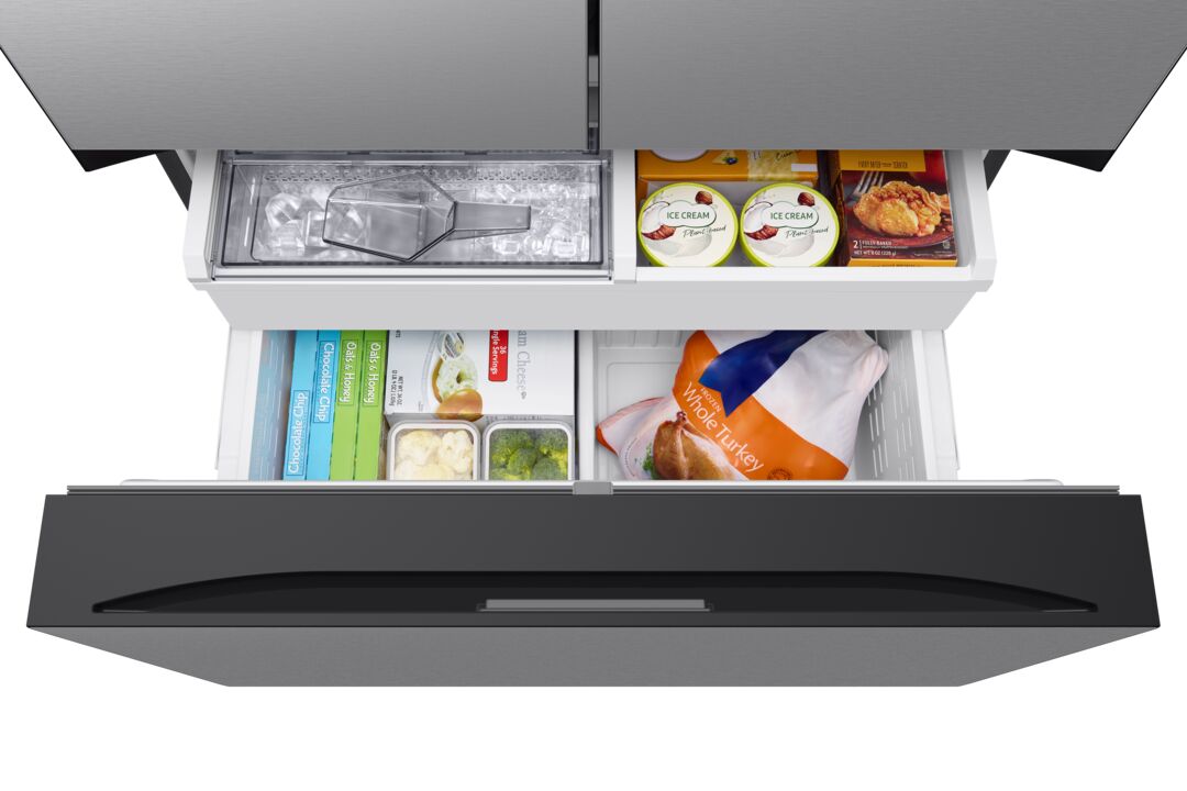 Samsung BESPOKE 36" 23.9 Cu. Ft. Stainless Steel Counter-Depth French Door Refrigerator - RF24BB6200QLAA