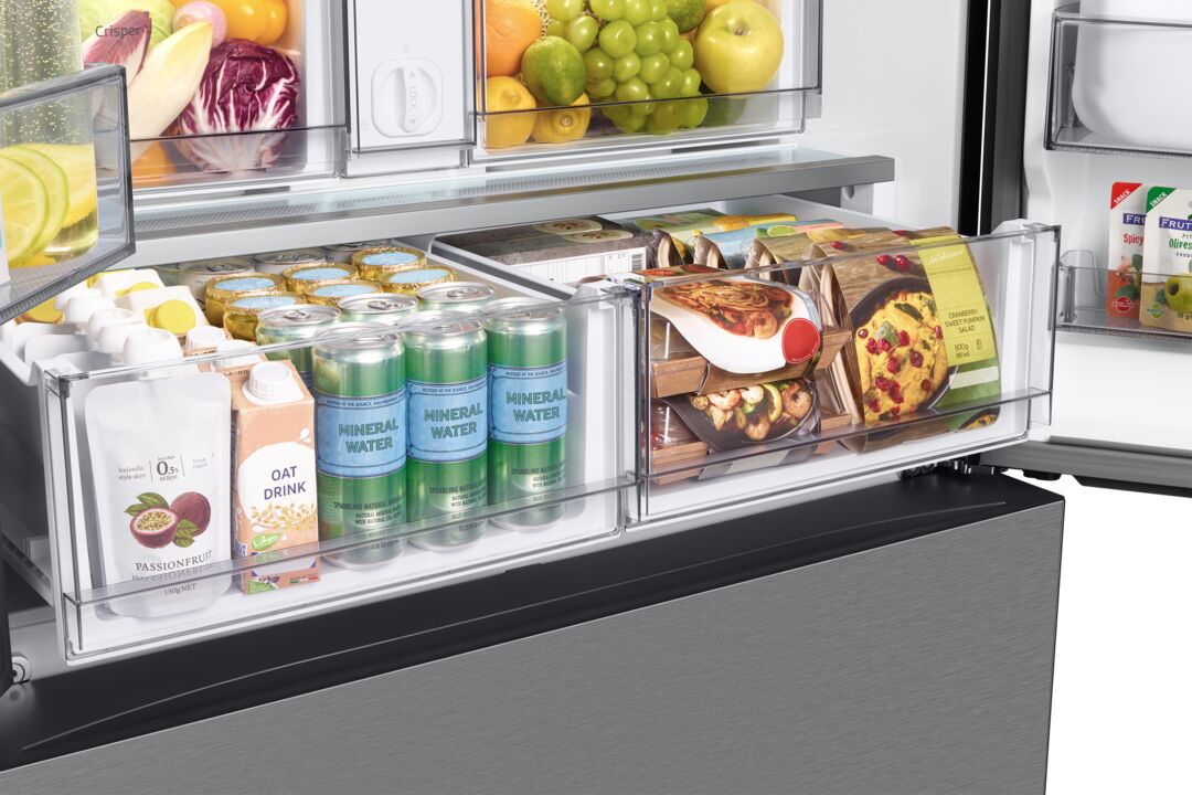 Samsung BESPOKE 36" 23.9 Cu. Ft. Stainless Steel Counter-Depth French Door Refrigerator - RF24BB6200QLAA