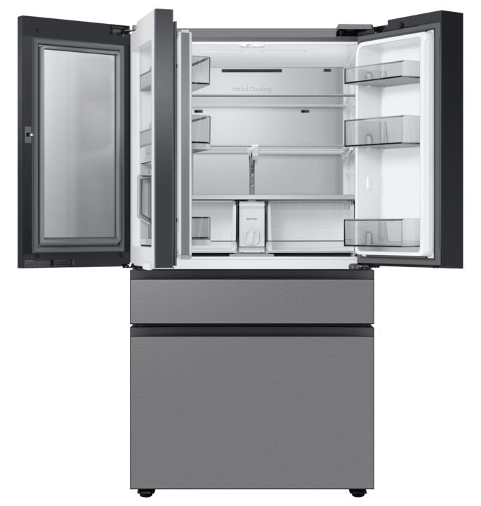 Samsung BESPOKE 36" 28.8 Cu. Ft. Stainless Steel 4-Door French Door Refrigerator with Beverage Center - RF29BB8600QLAA