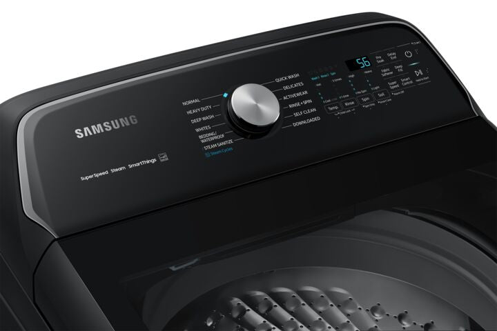 Samsung Black Stainless Top-Load Washer with SuperSpeed (6.0 cu. ft.) - WA52B7650AV/AC