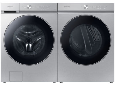 Samsung BESPOKE Silver Front-Load Washer (6.1 cu. ft.) & Electric Dryer (7.6 cu. ft.) - WF53BB8900ATUS/DVE53BB8900TAC