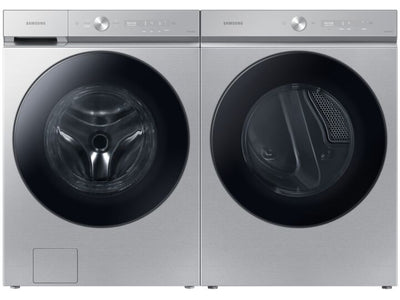 Samsung BESPOKE Stainless Steel Front-Load Washer (6.1 cu. ft.) & Electric Dryer (7.6 cu. ft.) - WF53BB8700ATUS/DVE53BB8700TAC