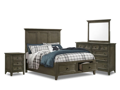 San Mateo 6-Piece Full Storage Bedroom Package - Pewter