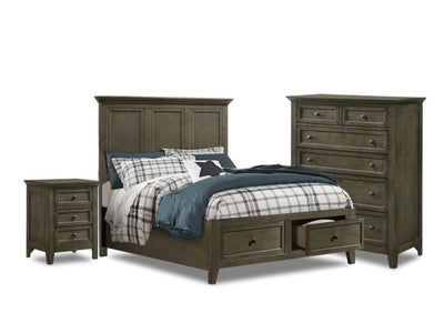 San Mateo 5-Piece Full Storage Bedroom Package - Pewter