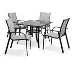 Seabrook II- Outdoor 5-Piece Dining - Grey