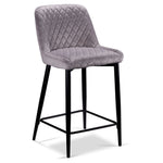 Senna Counter Height Stool - Dove Grey, Black