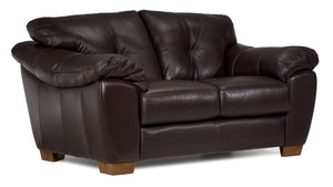 Sloane Leather Loveseat- Chocolate