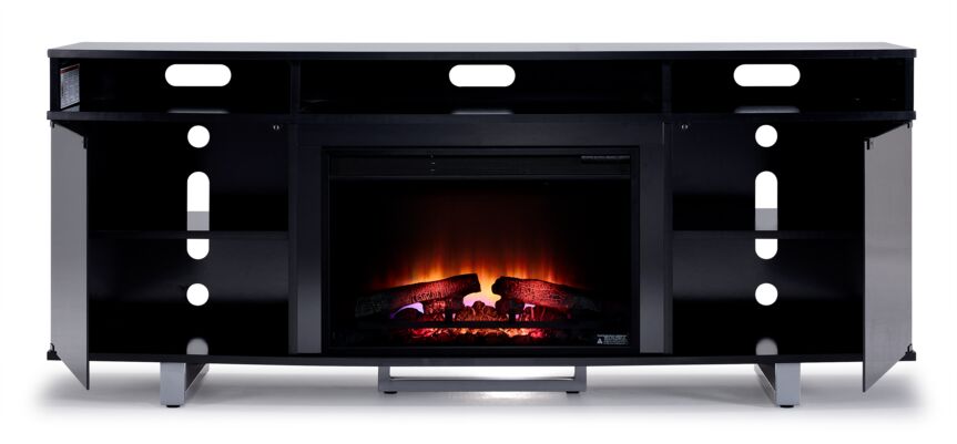 Sorenson 72" Fireplace TV Stand - Black