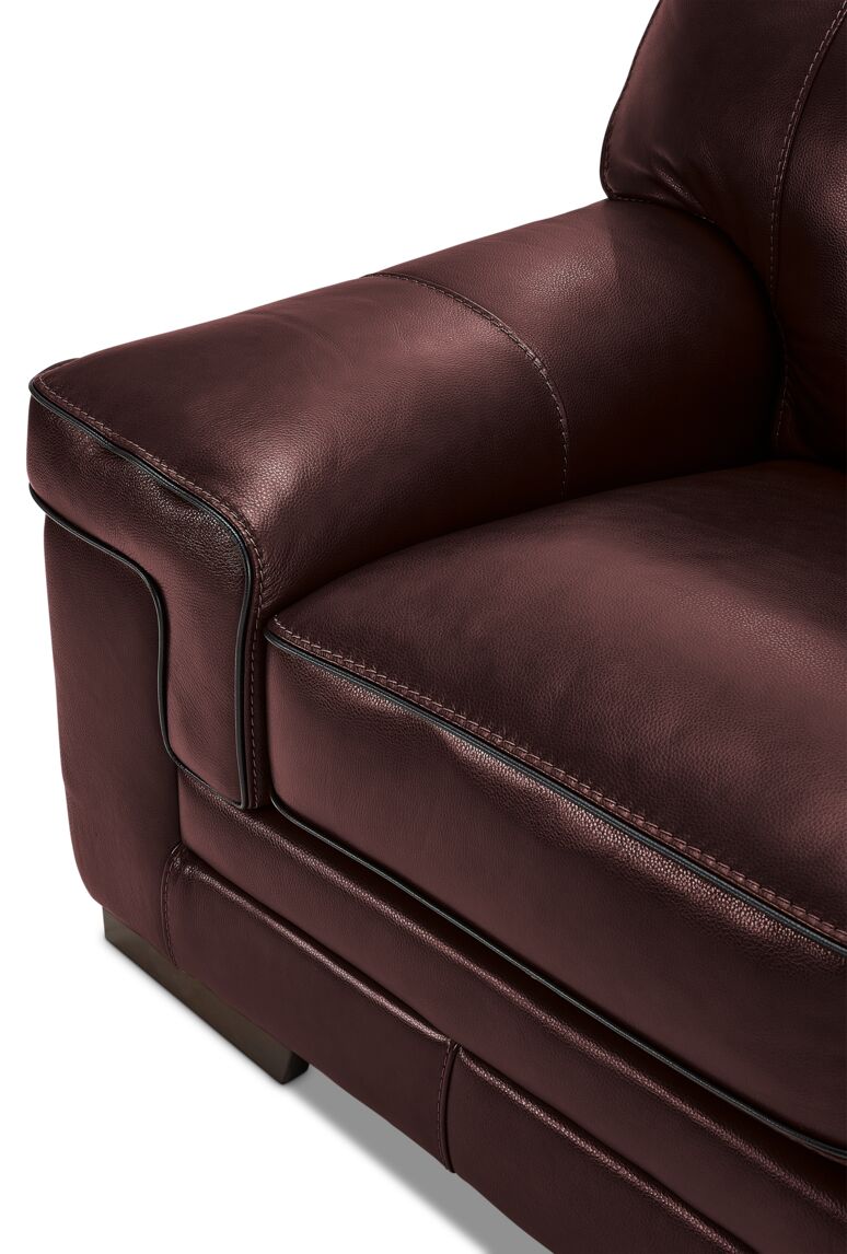 Stampede Leather Loveseat - Salsa