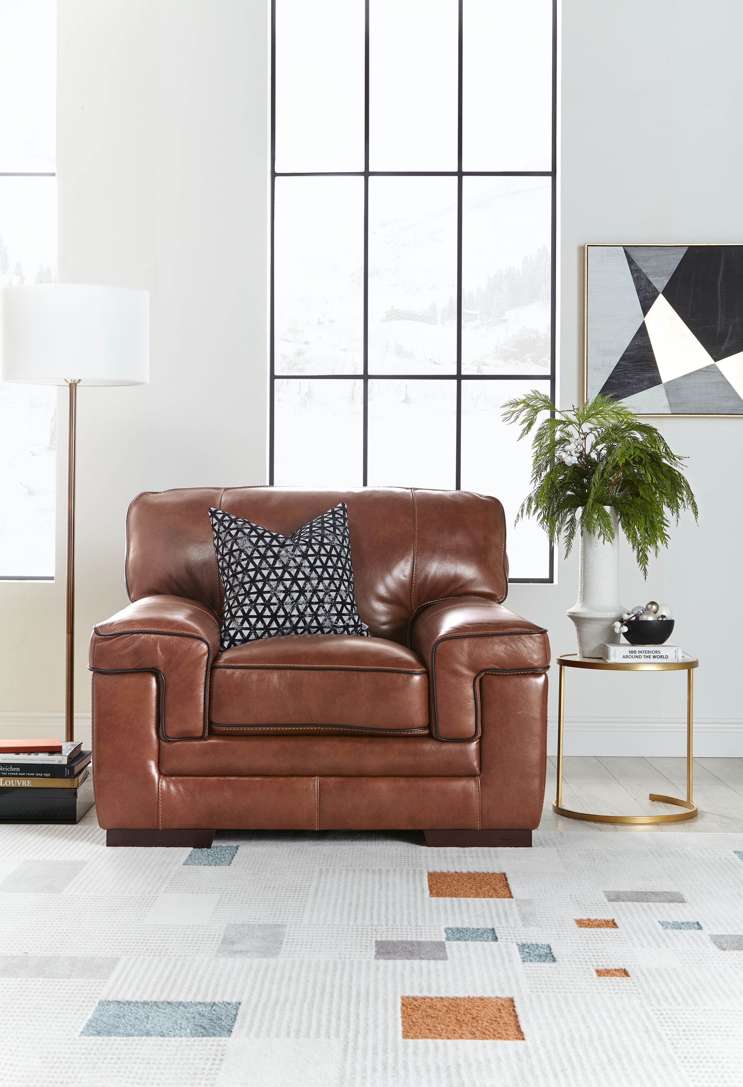 Stampede Leather Chair - Cognac