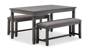 Breeze 3-Piece Dining Set - Dark Grey