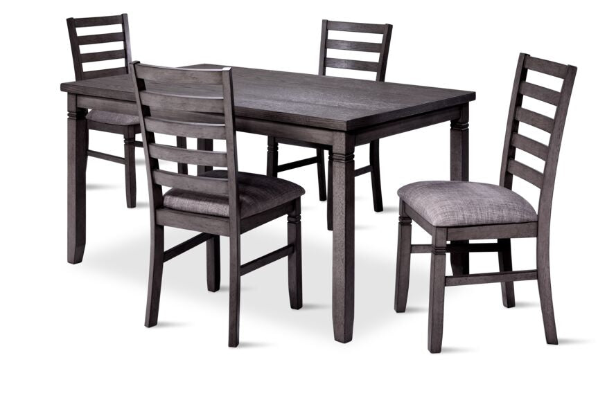 Breeze 5-Piece Dining Set - Dark Grey