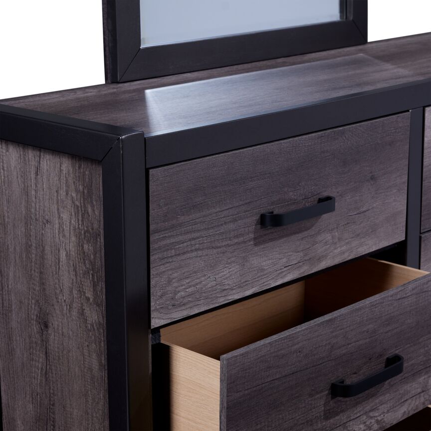 Terra 6-Drawer Dresser - Grey