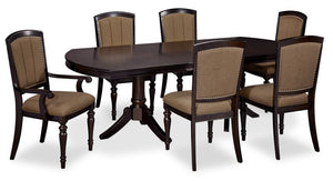 Thoreaux 7-Piece Extendable Dining Set - Dark Cherry