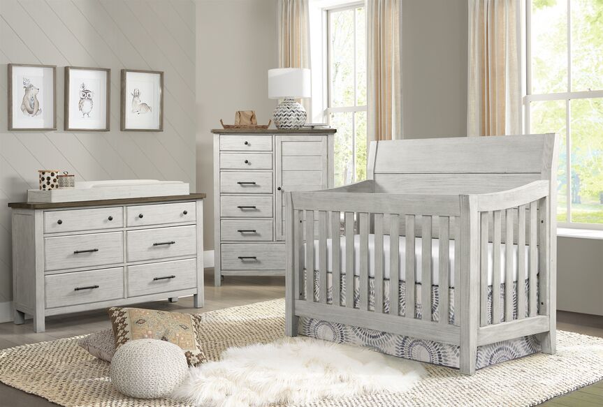 Timber Ridge Crib - Weathered White